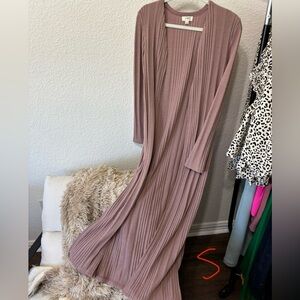 Umgee Dusty Pink Long Sleeve Maxi Dress
